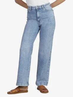 Roxy Womens Luna Beau Blue Stretch Denim Jeans