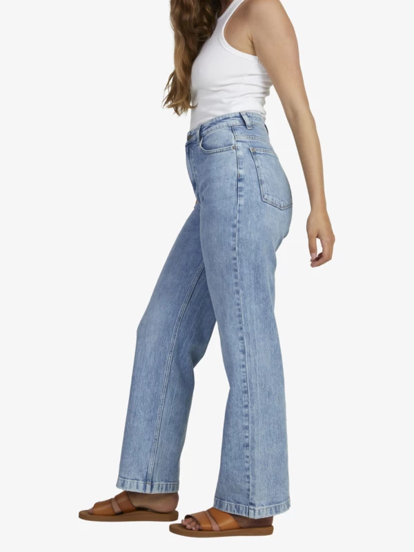 Roxy Womens Luna Beau Blue Stretch Denim Jeans - Image 6