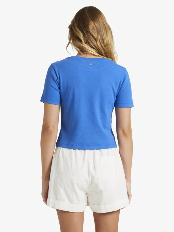 Roxy Womens Baseline Cropped T-Shirt