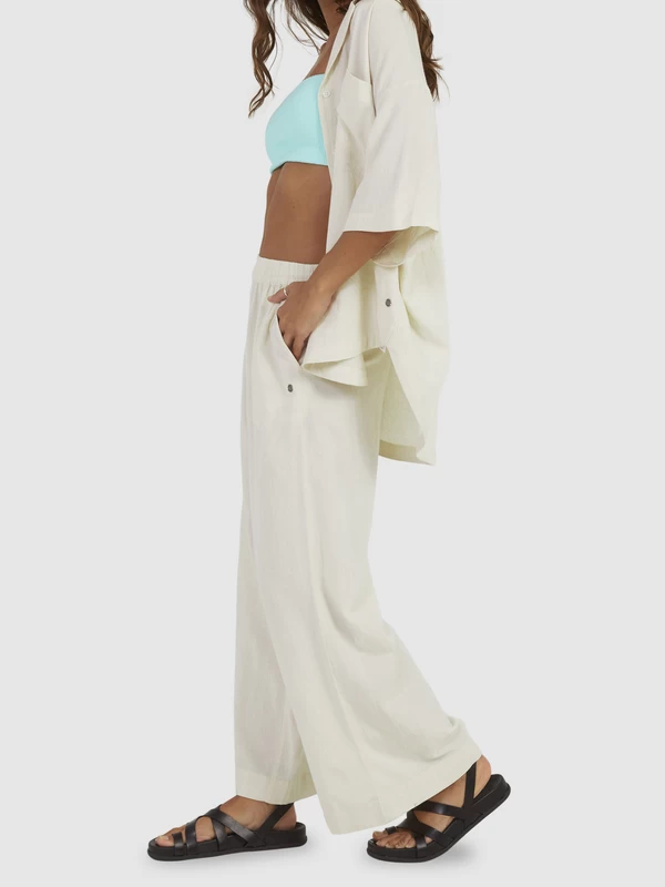 Roxy Womens Lekeitio Bay Cropped Palazzo Trousers - Image 4