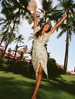 Roxy Womens Indigo Sand Wrap Midi Dress