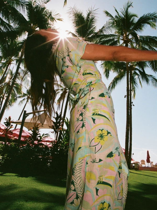 Roxy Womens Indigo Sand Wrap Midi Dress - Image 6