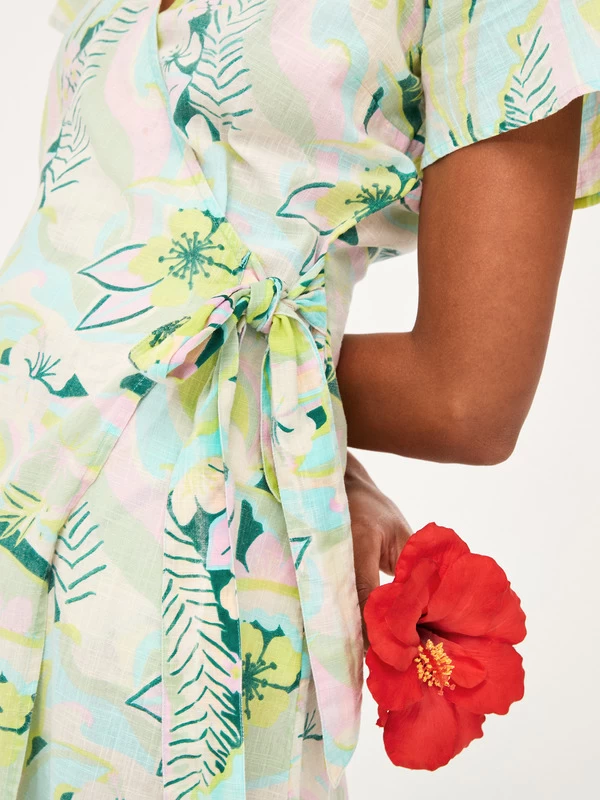 Roxy Womens Indigo Sand Wrap Midi Dress - Image 11