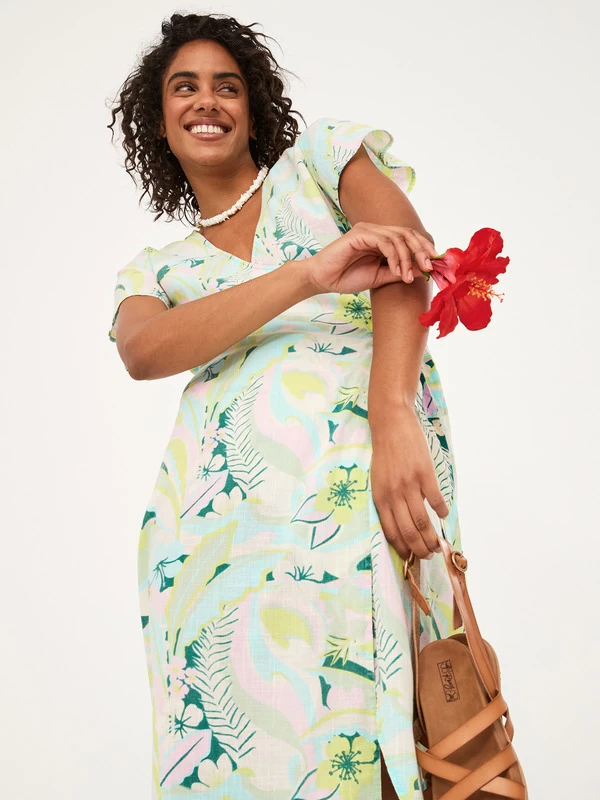 Roxy Womens Indigo Sand Wrap Midi Dress - Image 7