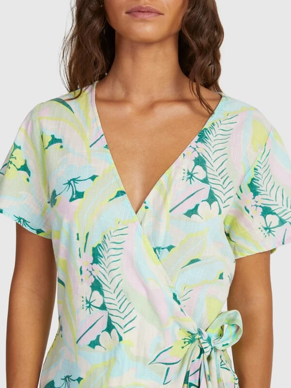 Roxy Womens Indigo Sand Wrap Midi Dress - Image 3