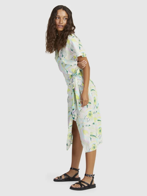 Roxy Womens Indigo Sand Wrap Midi Dress - Image 2