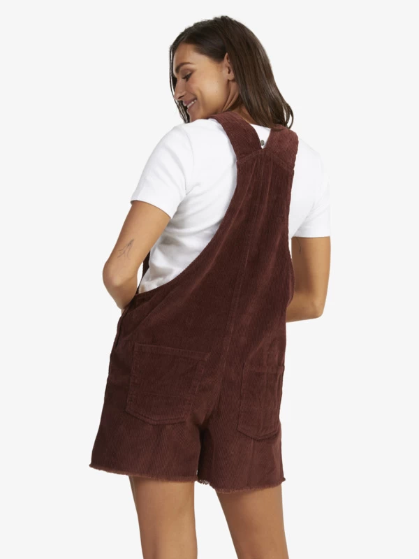 Roxy Womens Great Time Corduroy Dungaree Shorts - Image 5