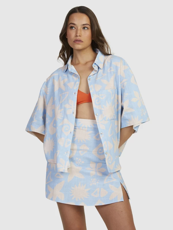 Roxy Womens Apres Surf Short Sleeve Shirt - Image 7