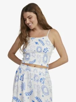 Roxy Womens Costa Del Sud Cropped Cami Top