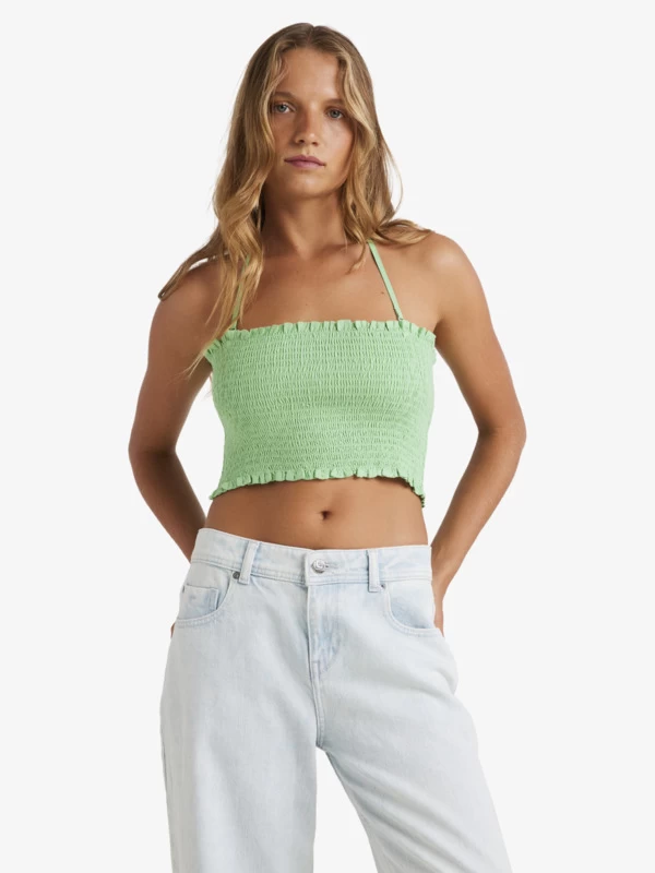 Roxy Womens Warm Waters Printed Strappy Bandeau Top - Image 5