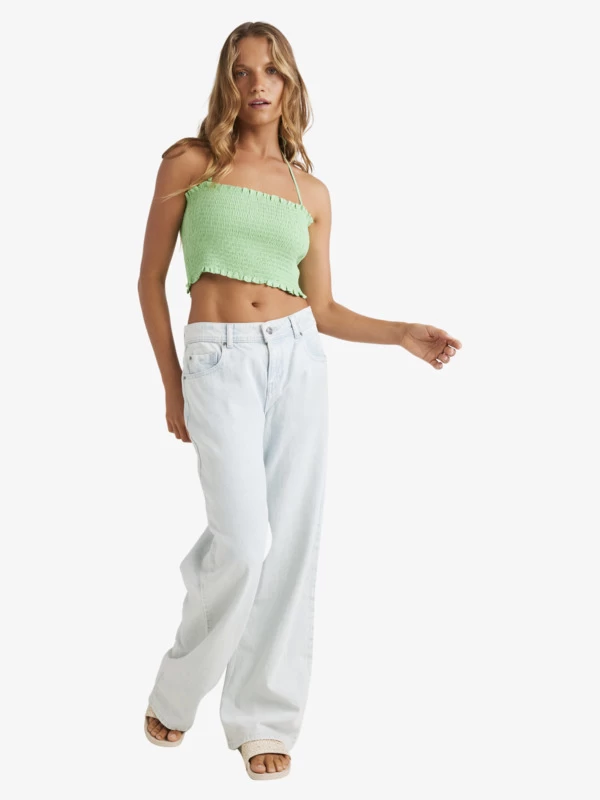 Roxy Womens Warm Waters Printed Strappy Bandeau Top - Image 3