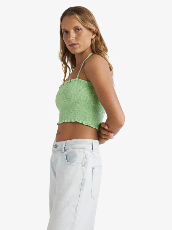 Roxy Womens Warm Waters Printed Strappy Bandeau Top - Image 2