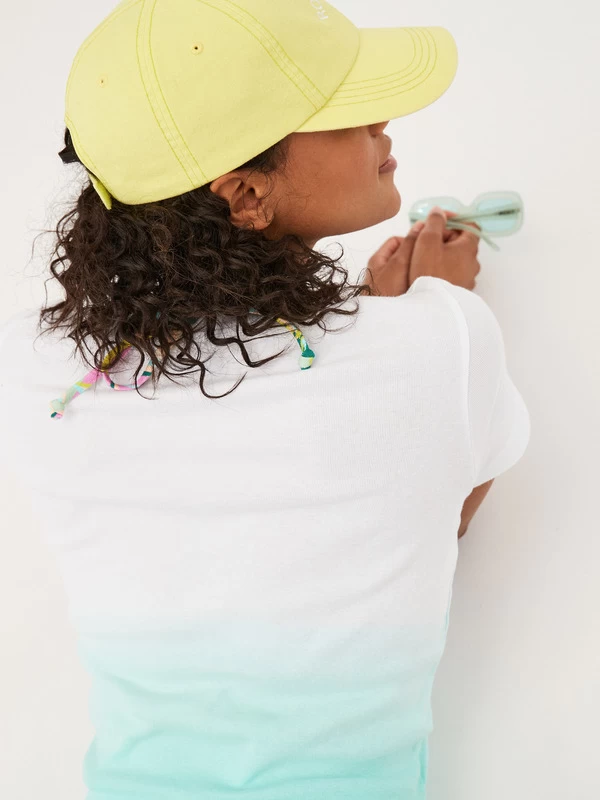 Roxy Womens Hibiscus Dip Cropped T-Shirt - Image 11