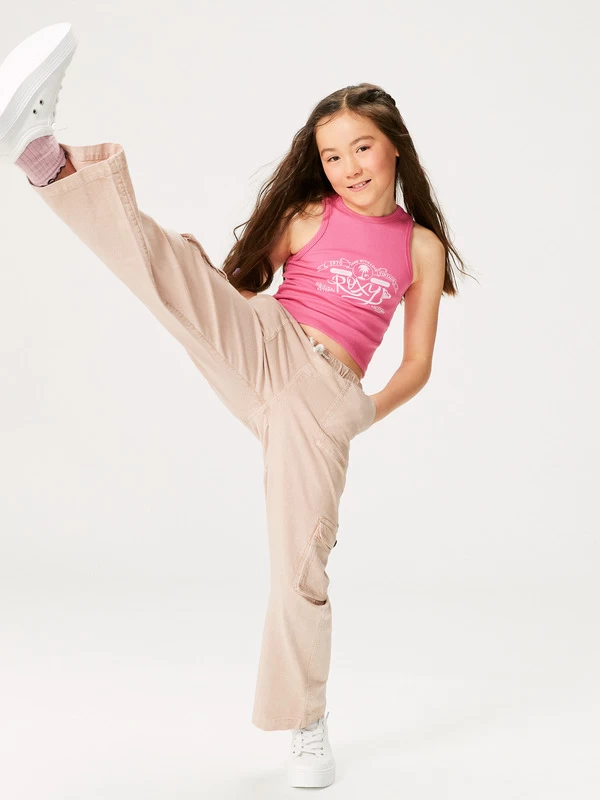 Roxy Girls 4-16 Precious Cargo Cargo High Waist Trousers - Image 2