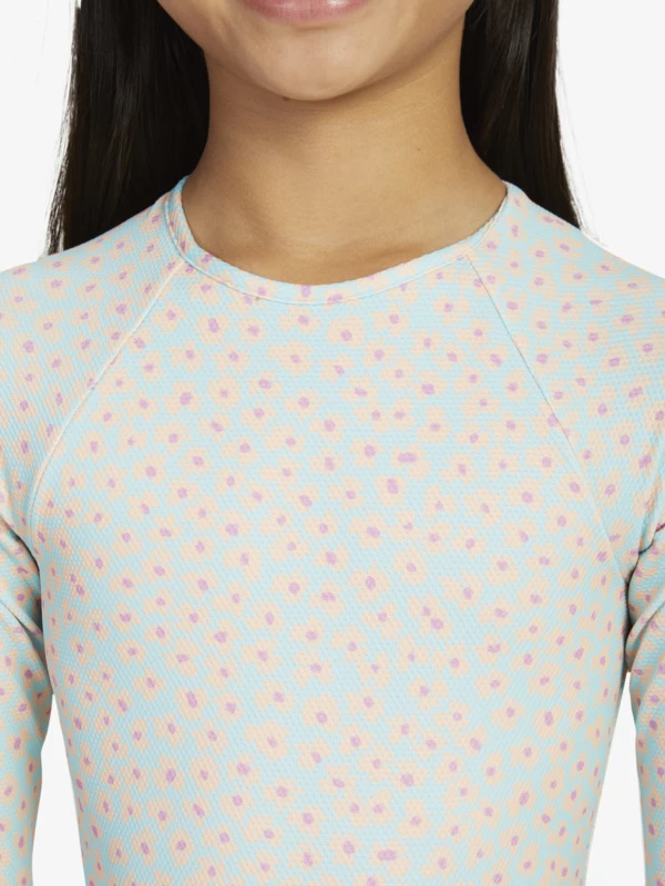 Roxy Girls 7-16 Flower Bed Long Sleeve One-Piece Rash Vest - Image 4