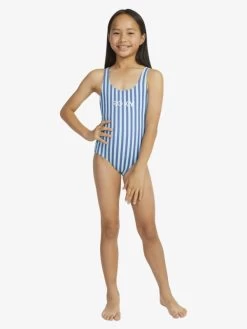 Roxy Girls 6-16 Serenity Stripe Cross Back One-Piece Swimsuit