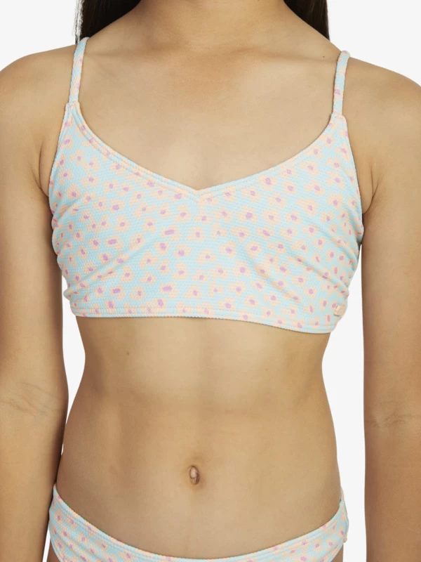 Roxy Girls 7-16 Flower Bed Crop Top Two-Piece Bikini Set - Image 3