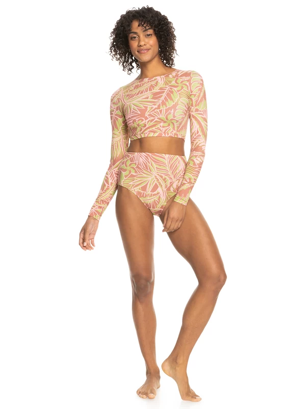 Womens Roxy Pro Nose Ride Cropped Long Sleeve Rash Vest