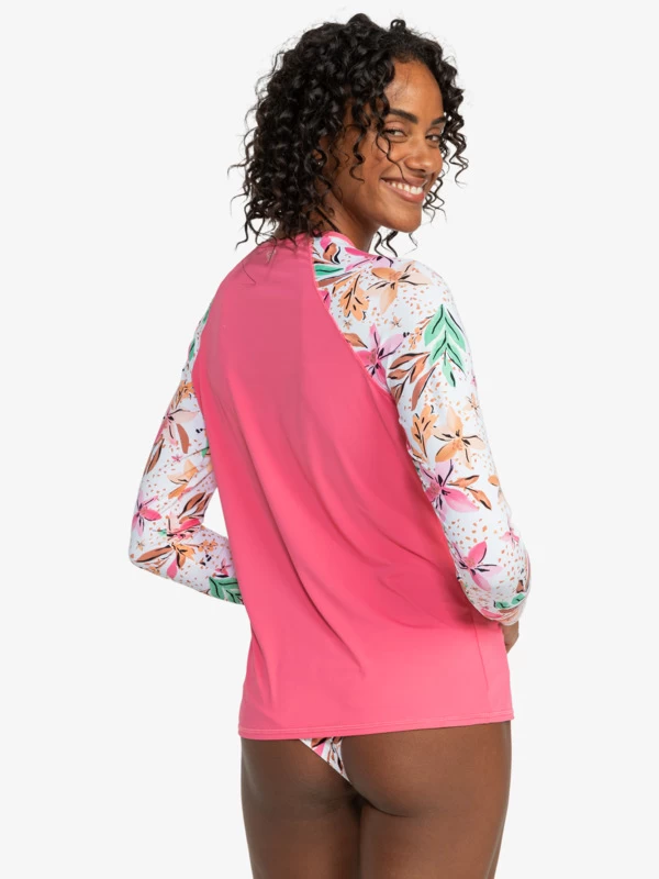 Roxy Womens Printed Long Sleeve Zipped Rash Vest - Image 6