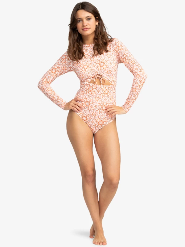 Roxy Womens Fresco Tile Long Sleeve Rash Vest Onesie - Image 3