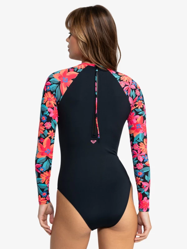 Roxy Womens Floral Fiesta Long Sleeve Rash Vest Onesie - Image 4
