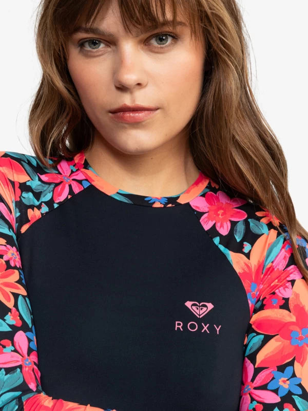 Roxy Womens Floral Fiesta Long Sleeve Rash Vest Onesie - Image 2