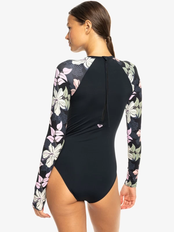 Roxy Womens Sunny Floral Long Sleeves One-Piece Swimsuit - Image 3
