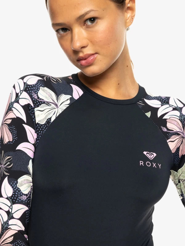 Roxy Womens Sunny Floral Long Sleeves One-Piece Swimsuit - Image 4