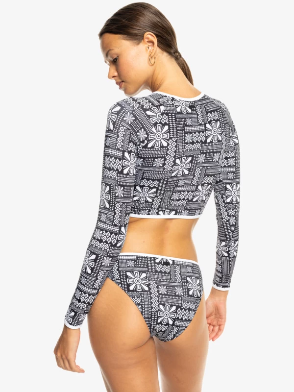 Roxy Womens MineralLong Sleeves Crop Surf Top - Image 6