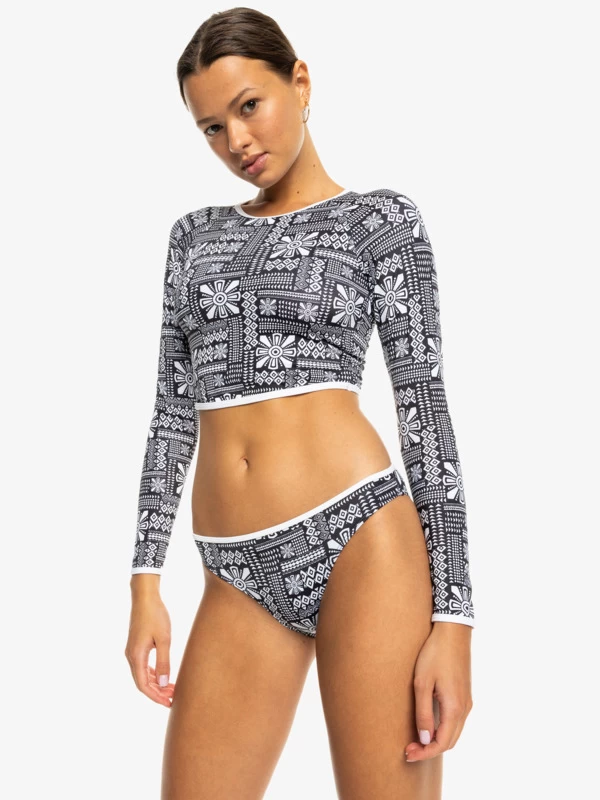 Roxy Womens MineralLong Sleeves Crop Surf Top - Image 10