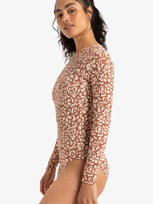 Roxy Womens Basic Long Sleeves One-Piece Swimsuit