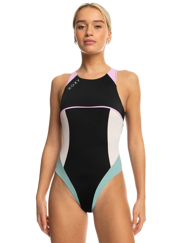 Womens Roxy Active Tech One-Piece Swimsuit - Image 4