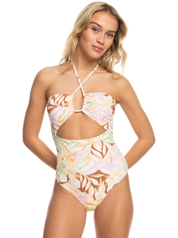 Roxy Womens Meadow Flowers Halter Neck One-Piece Swimsuit - Image 11
