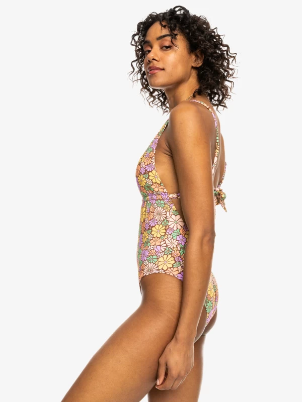 Roxy Womens All About Sol Tie Back One-Piece Swimsuit - Image 3