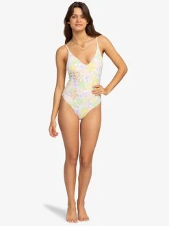 Roxy Womens Ephemere High Leg One-Piece Swimsuit