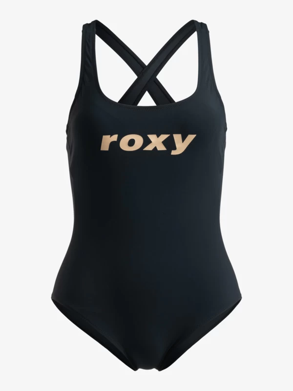 Womens ROXY Active Cross Back One-Piece Swimsuit