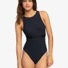 Womens ROXY Active High Leg One-Piece Swimsuit