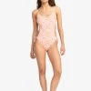 Roxy Womens Fresco Tile One-Piece Swimsuit