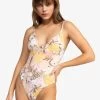 Roxy Womens Playa Paradise Reversible One-Piece Swimsuit