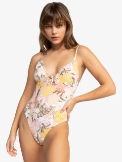 Roxy Womens Playa Paradise Reversible One-Piece Swimsuit