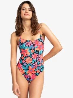 Roxy Womens Printed Beach Classics One-Piece Swimsuit