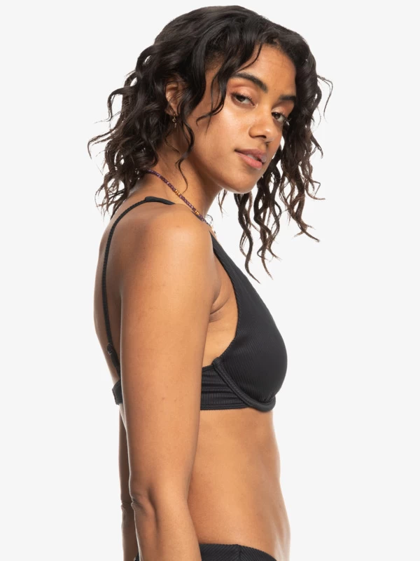 Womens Rib Roxy Love Offshore V-Neck Bikini Top - Image 2