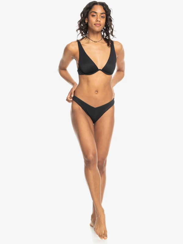 Womens Rib Roxy Love Offshore V-Neck Bikini Top - Image 3