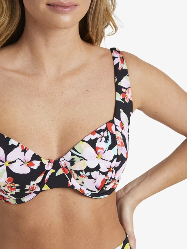 Roxy Womens Printed Beach Classics D-Cup Underwired Bikini Top - Image 4
