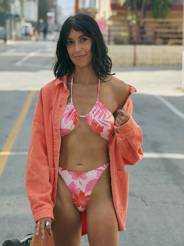 Roxy Womens Printed Beach Classics Cheeky Bikini Bottoms - Image 2