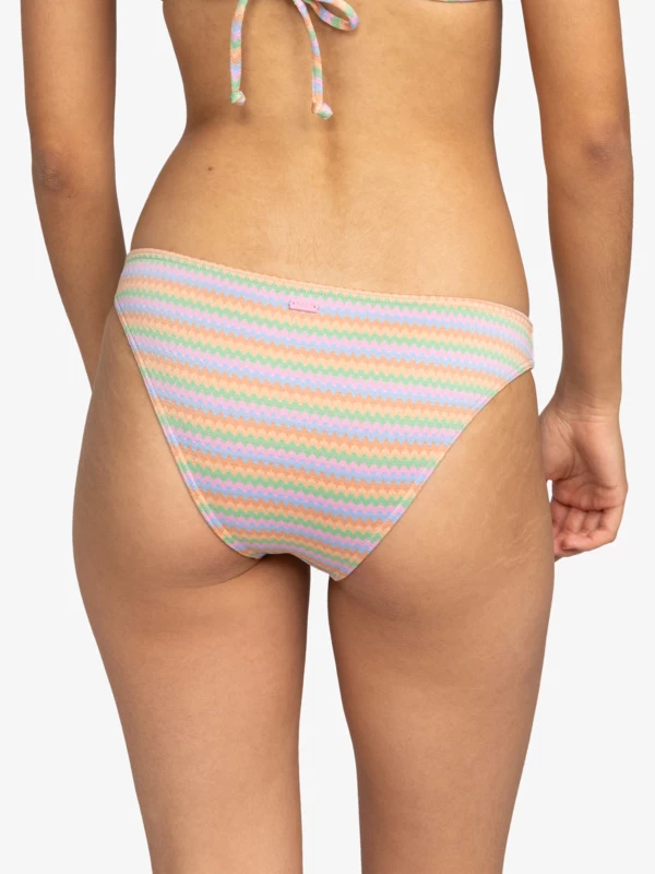 Roxy Womens Wavy Stripe Moderate Bikini Bottoms - Image 4