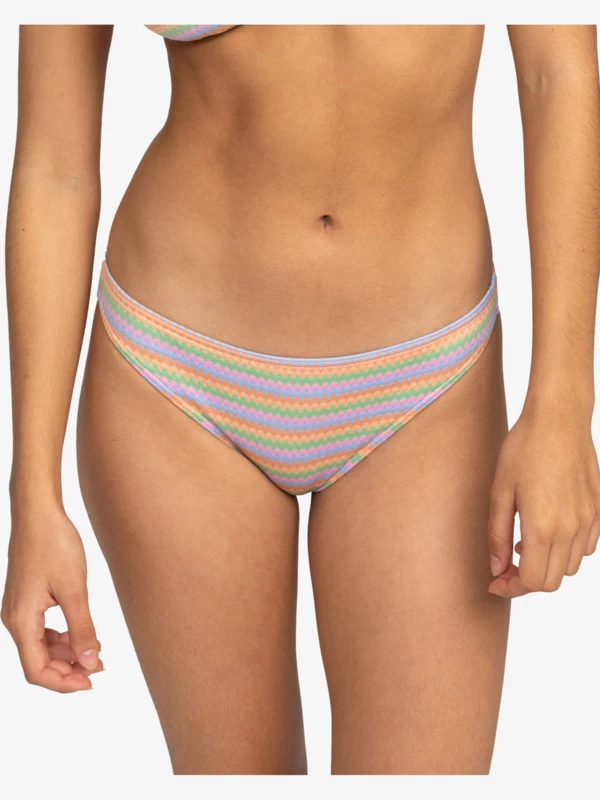Roxy Womens Wavy Stripe Moderate Bikini Bottoms - Image 5