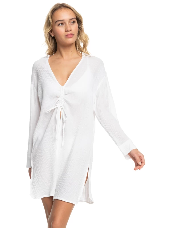 Roxy Womens Sun And Limonade Beach Shirt Dress