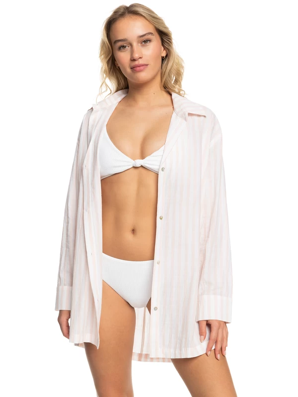 Roxy Womens Welcome Summer Beach Shirt Dress - Image 10