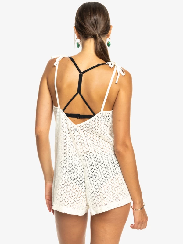 Roxy Womens Ocean Riders Crochet Strappy Romper - Image 6